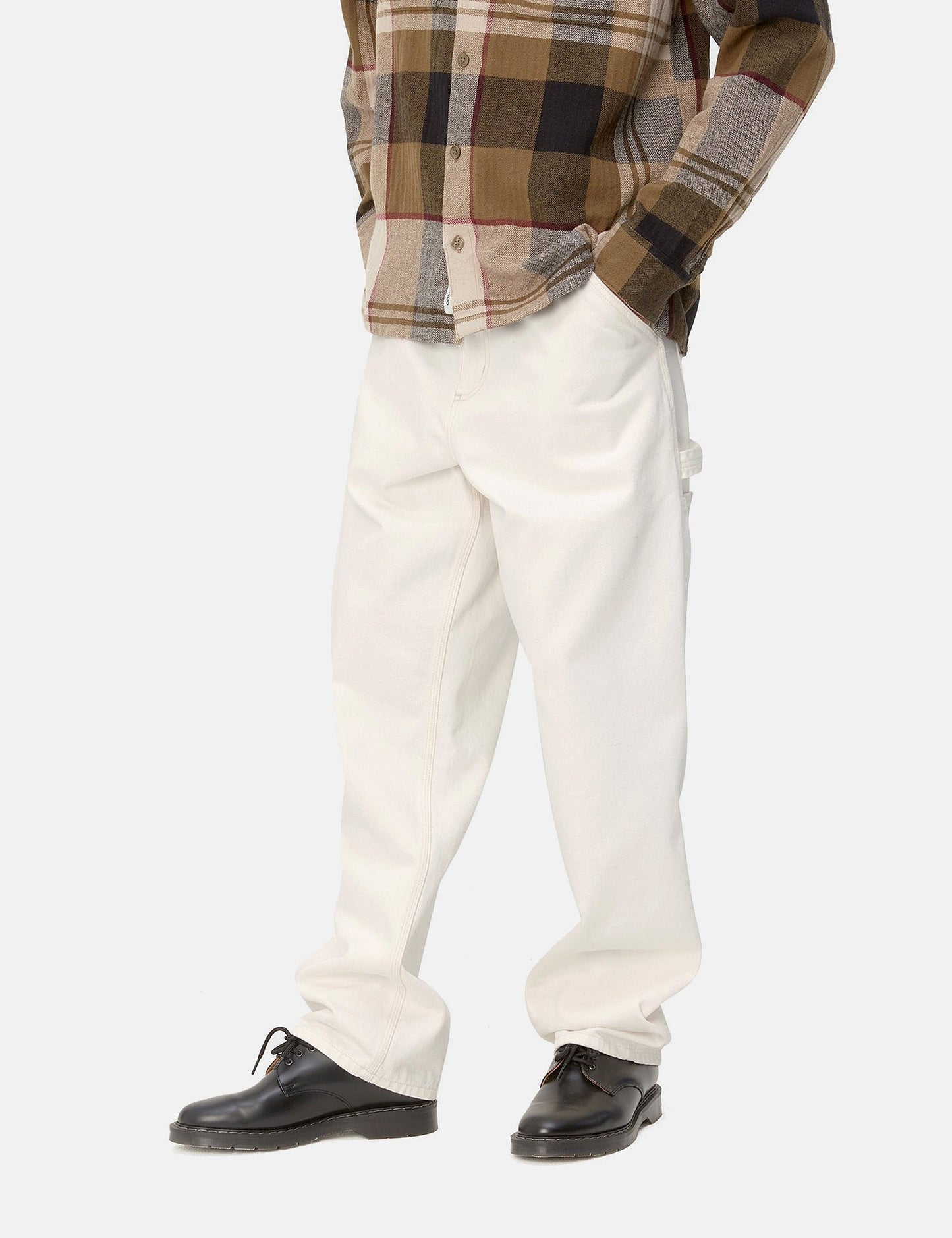 Pantalon coupe droite (denim) - Blanc