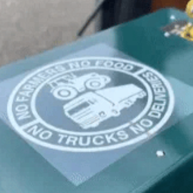Auto-Vinyl-Aufkleber: Keine Bauern, kein Essen – keine LKW, keine Lieferungen