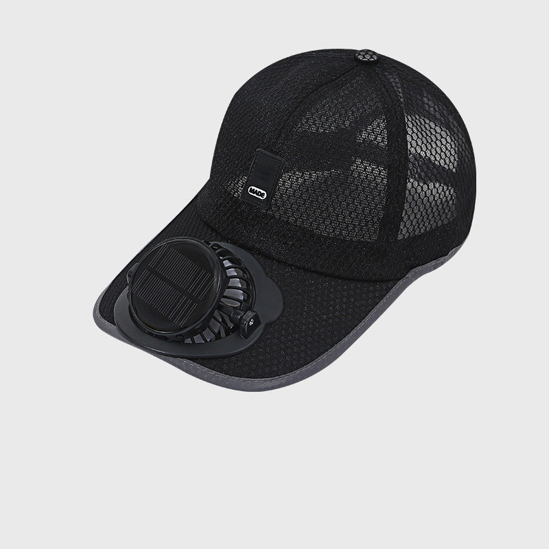 🌞🧢 Breathable Sun Hat Baseball Cap with Built-in Solar Cooling Fan